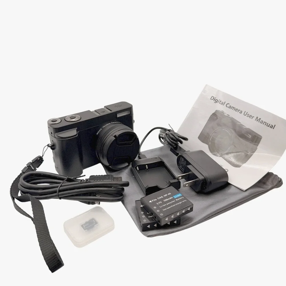 Rohs 4K Digital Camera Kit Ultra HD Black 16X Zoom Vlogging Tech Kids Travel